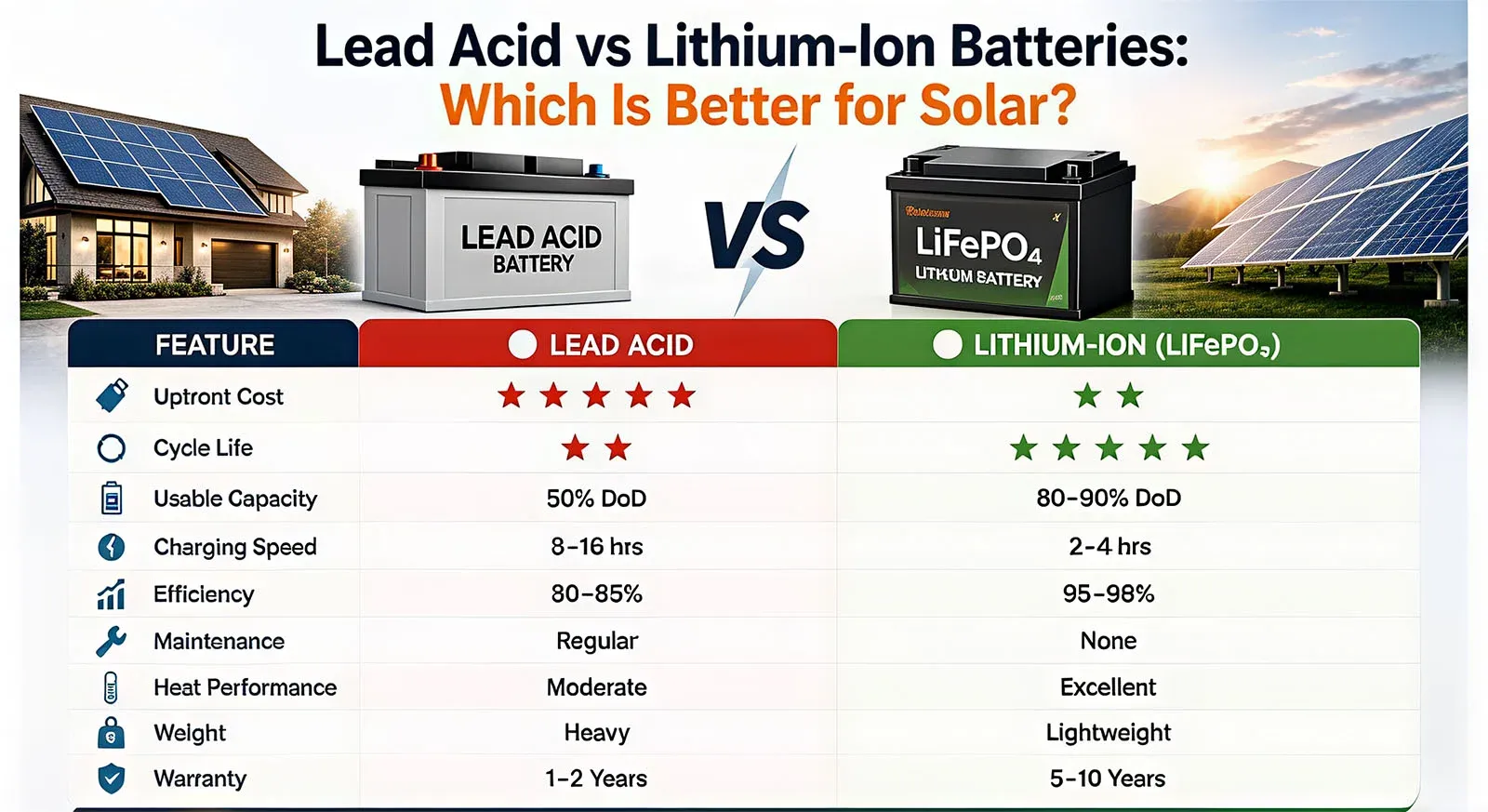 Battery Chemistry Face-Off: LiFePO4 vs. NMC Lithium-Ion vs. Lead-Acid